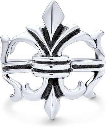 Bague Homme En Argent 925 Vieilli - Motif Boussole - Chevalière Large - Marque Tata Gisèle
