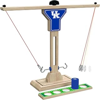 Wild Sports NCAA Wooden Ring Swing Battle - Head-to-Head Ring Toss Hook & Ring Game for College Football Fans