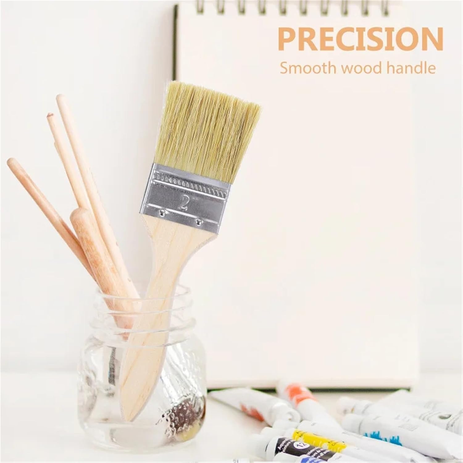 Paint Brushes 23pcs Paint Durable Wooden Handle Bristle Premium Painting Tool Brush for Furniture Home Wall Painting for Latex and Oil Paints