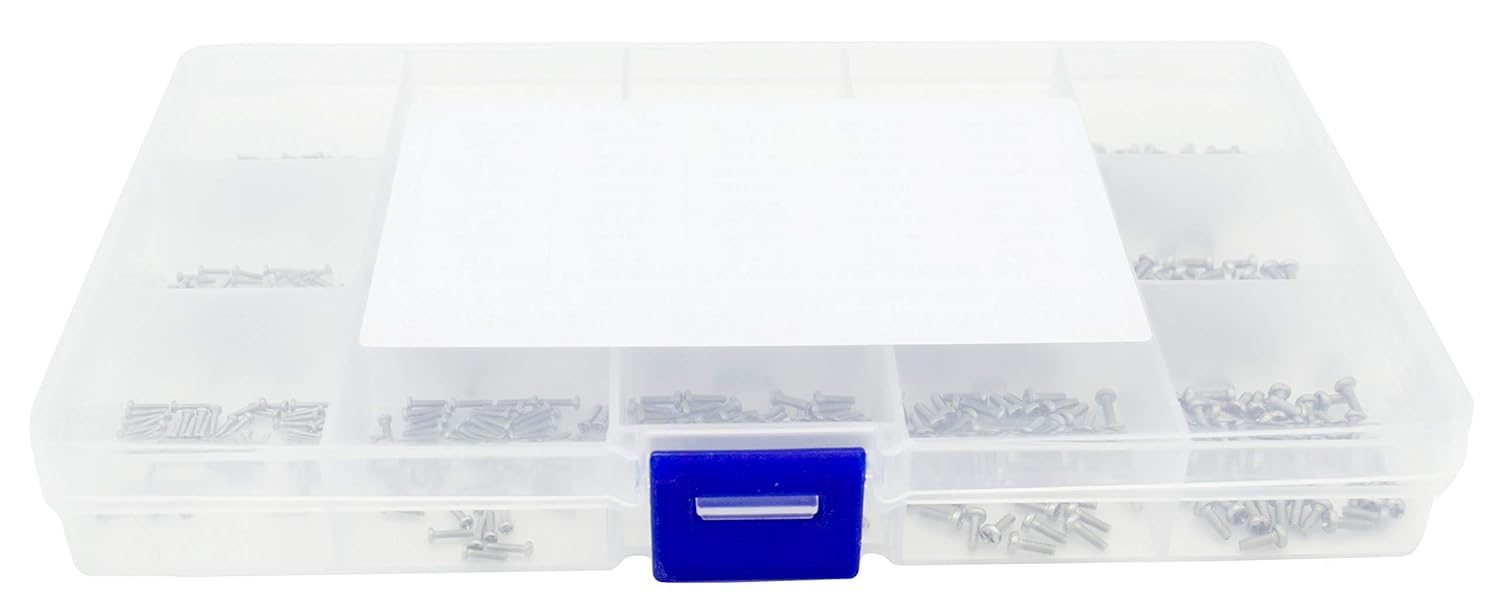 750Pcs 15-Size Metric M1 M1.2 M1.4 M1.6 M1.7 Stainless Steel Phillips Pan Head Small Machine Screws Assortment Kit
