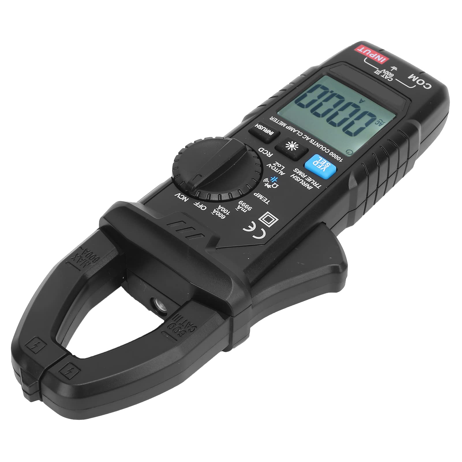 Digitales Zangenmessgerät, True RMS-Tester für Elektrikerbedarf, LCD-Display, Tragbares Multimeter Zur Spannungs- und Strommessung