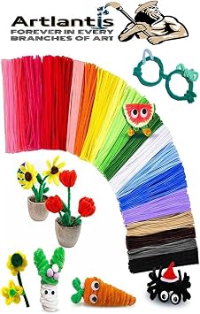 Chenille Pastel Metallic and Main Colors 30 cm 75 li 1 Pack Colored Hairy Wire Plush Wire 30 cm Handcrafted School Projects Decoration