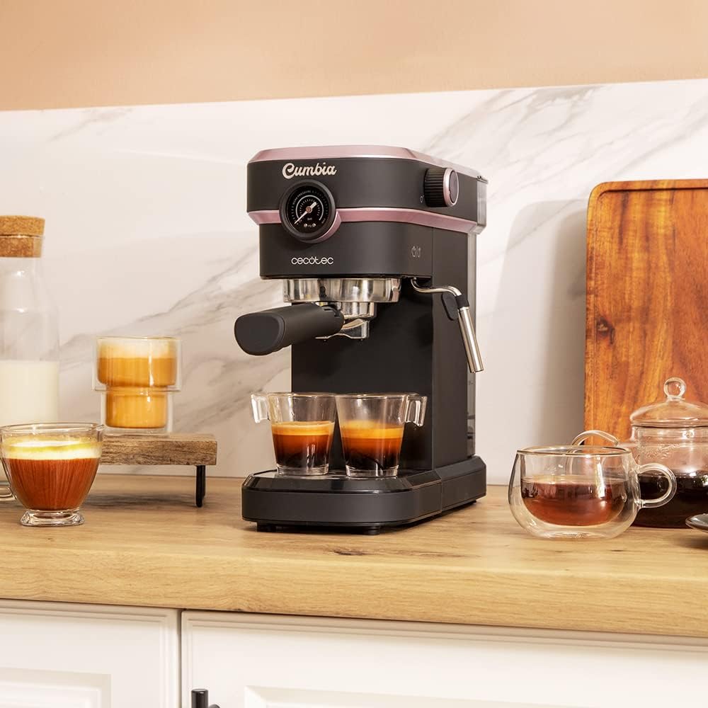 Cecotec Macchina da caffè espresso Cafelizzia 790 Black per espresso e cappuccino. Sistema di riscaldamento rapido, 20 bar, modalità automatica per 1 e 2 caffè