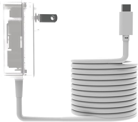 Vilros 27W -5V/5A USB-C Power Supply Compatible with Raspberry Pi 5 & Apple Devices with USB-C Charging Port (Clear/Transparent)