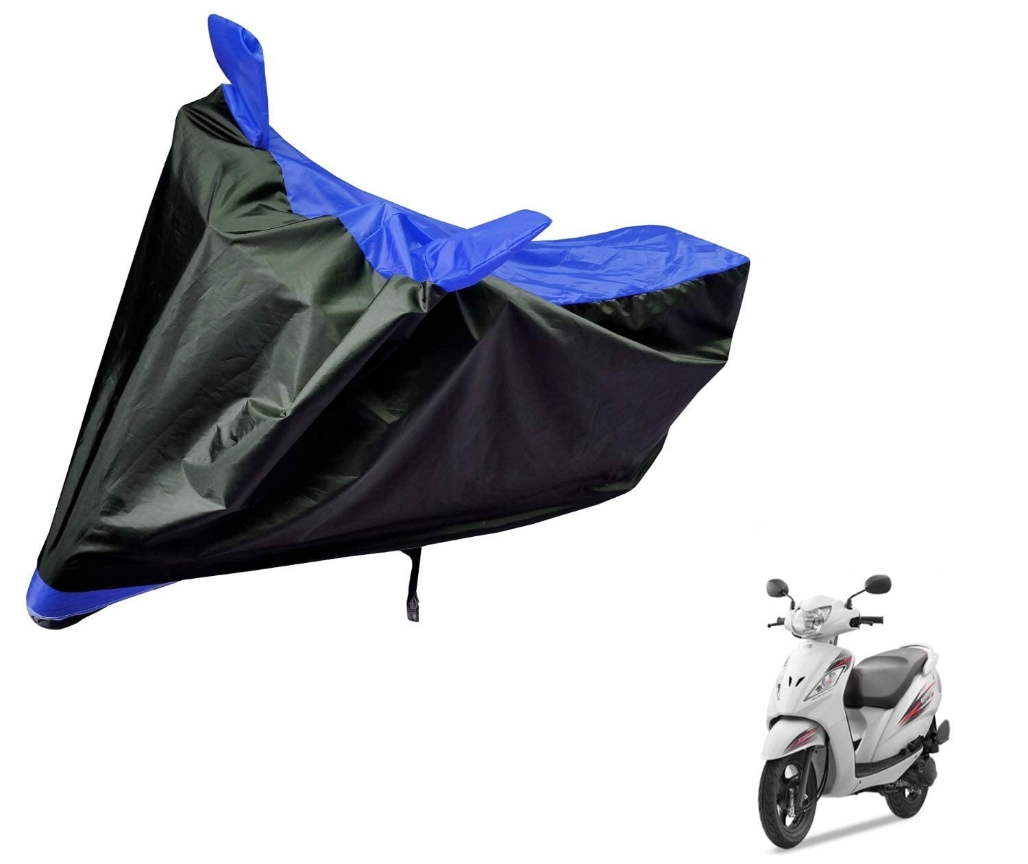 Auto Hub Water Resistant Bike Body Cover for TVS Wego - Black/Blue (B07SRCF2P3) Amazon Price History, Amazon Price Tracker
