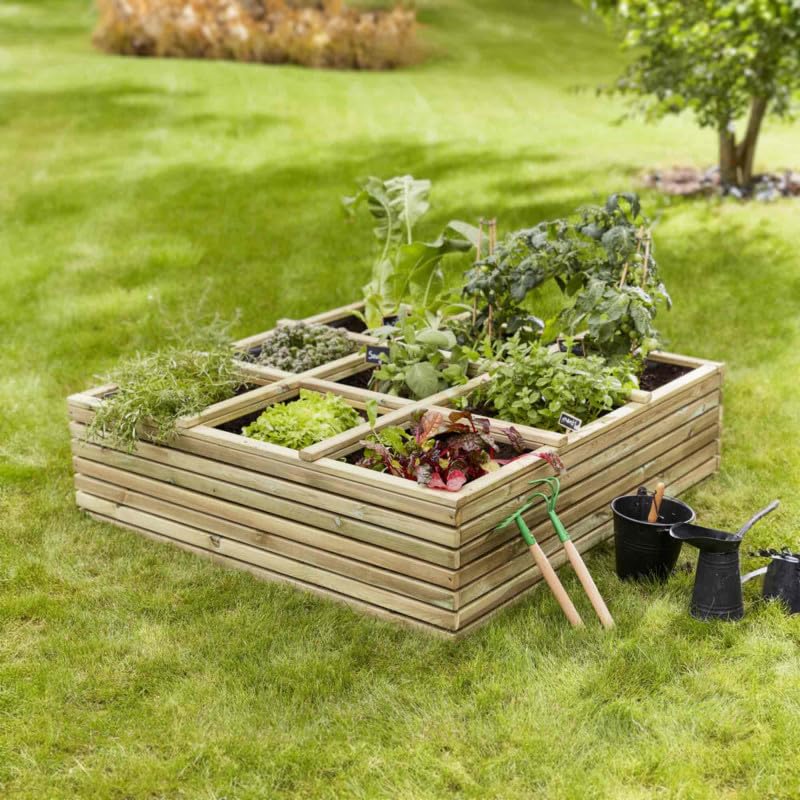 Carré Potager en Bois 380L Horizon - 115 x 84 x 32 cm - Cerland