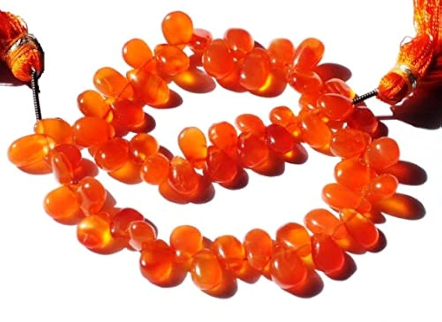 Cornaline perles briolettes de 8 pouces pour créer un cadeau personnalisé unique
