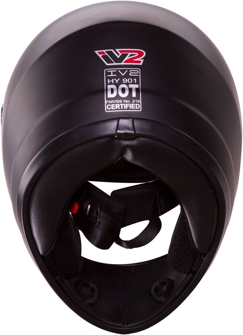 Matte Black Full Face Motorcycle Helmet DOT +2 Visor (Large)