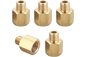 1/8" NPT Male to 1/4" NPT Female Brass Adapter