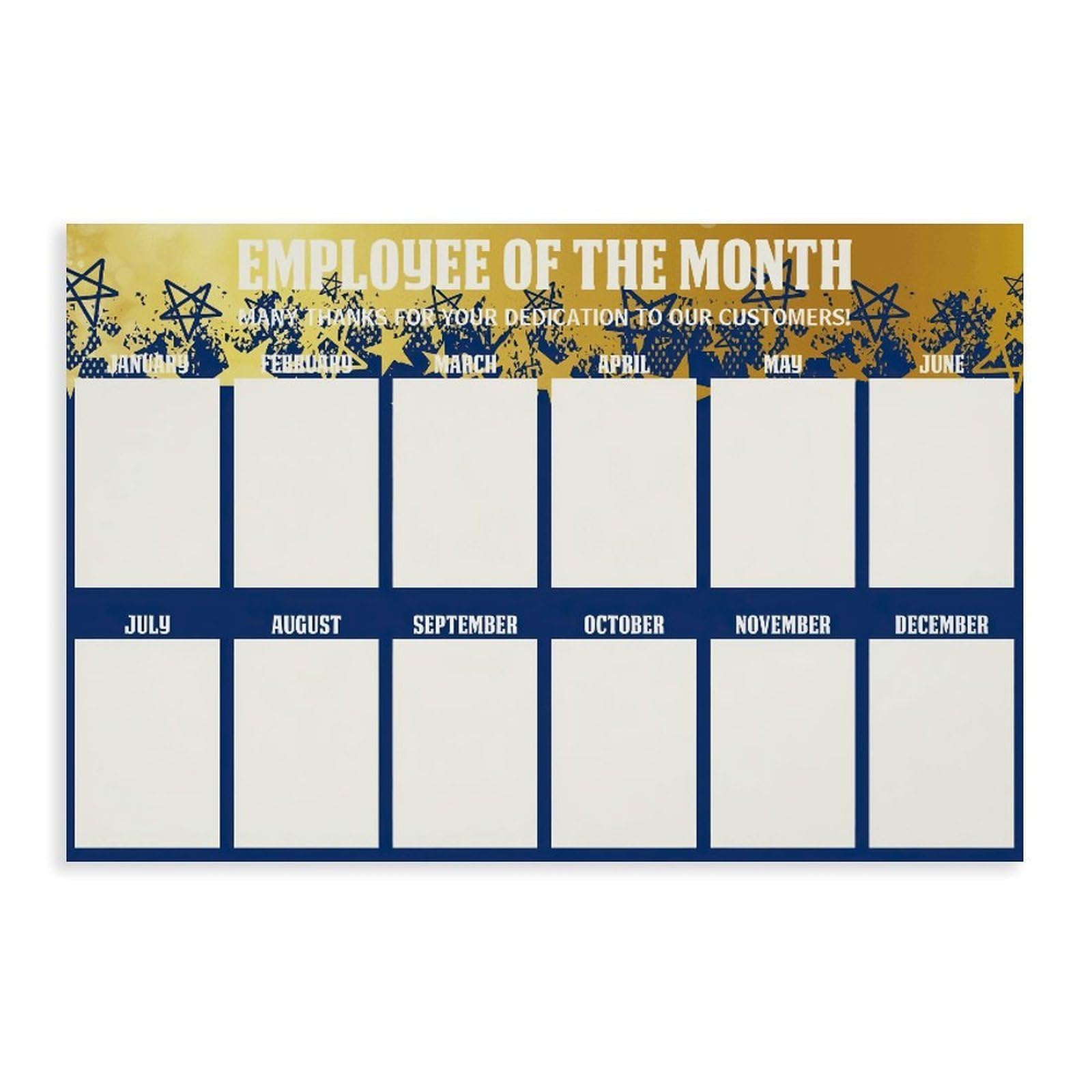 Qienazio Employee Of The Month Display (2) Canvas Art Wall Decor Posters Home Bar Restaurant Garage Cafe Logo Gifts 20X30inch(50X75cm)