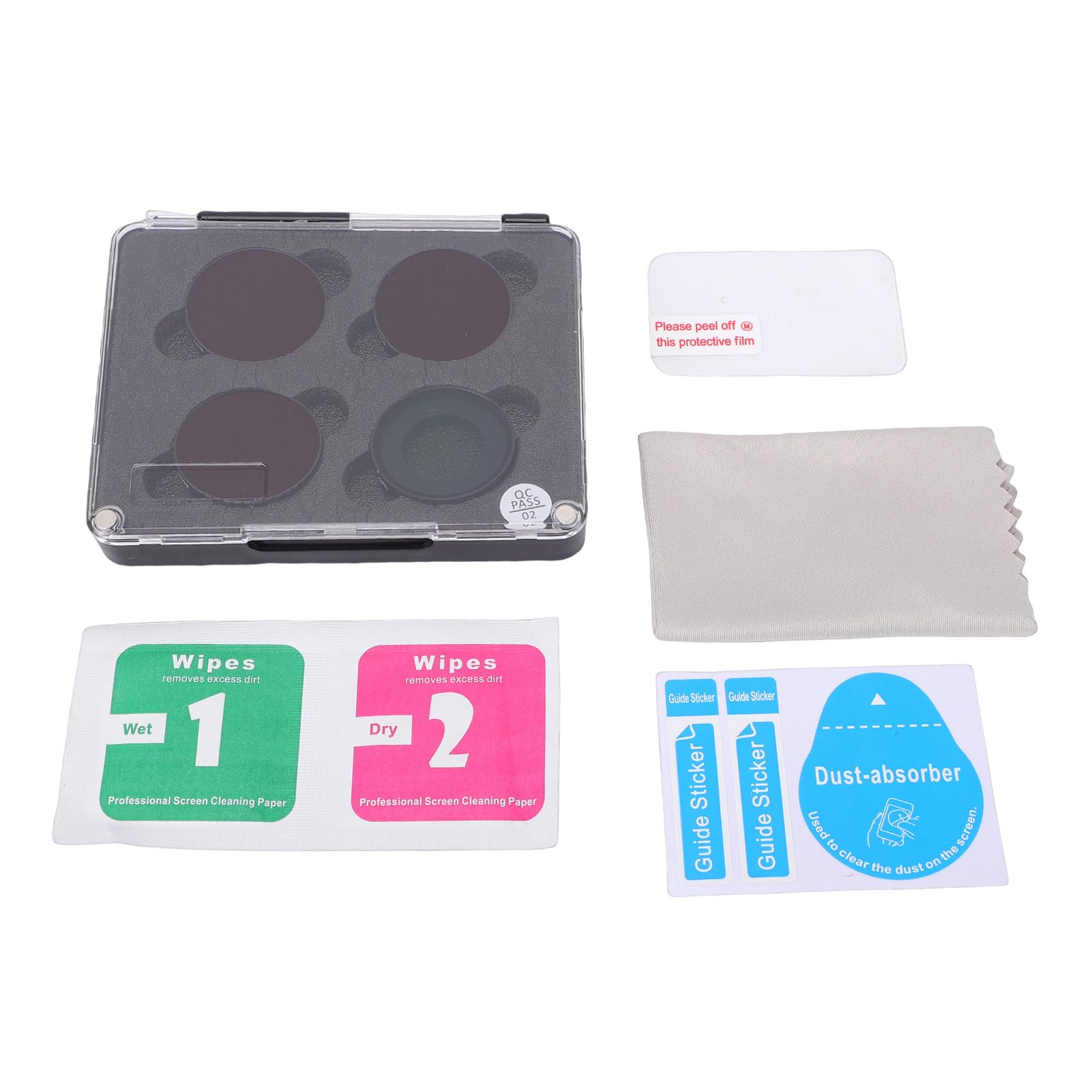 XUMIUZIY Juego de Filtros ND con Protector de Pantalla, Kit de Filtros CPL de Vidrio óptico HD ND8 ND16 ND32, con Diseño de Perilla para una Instalación Rápida, para Cámara Nano
