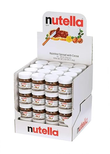 Miniatura 1 de Nutella de avellanas con vaso de vidrio aroma de cacao 088onzas 64por caja