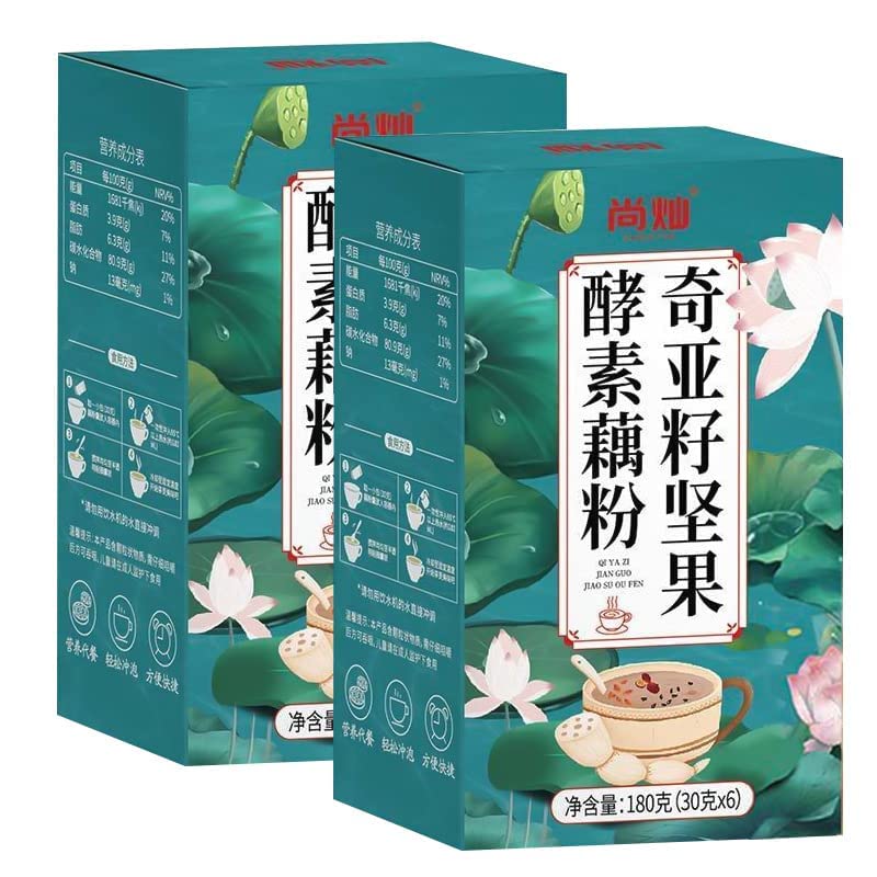 Qiya Nut Gefermenteerd Lotus Wortelpoeder Instant Gebrouwen Maaltijd Vervanging Pap Gebrouwen Noot Lotus Wortelzetmeel… - Image 4