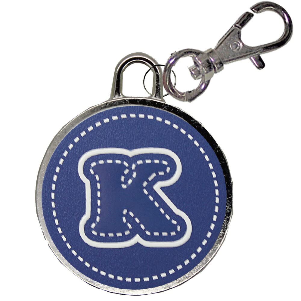 Amazon.co.jp: イニシャル メタル キーリング レザー マリンブルー