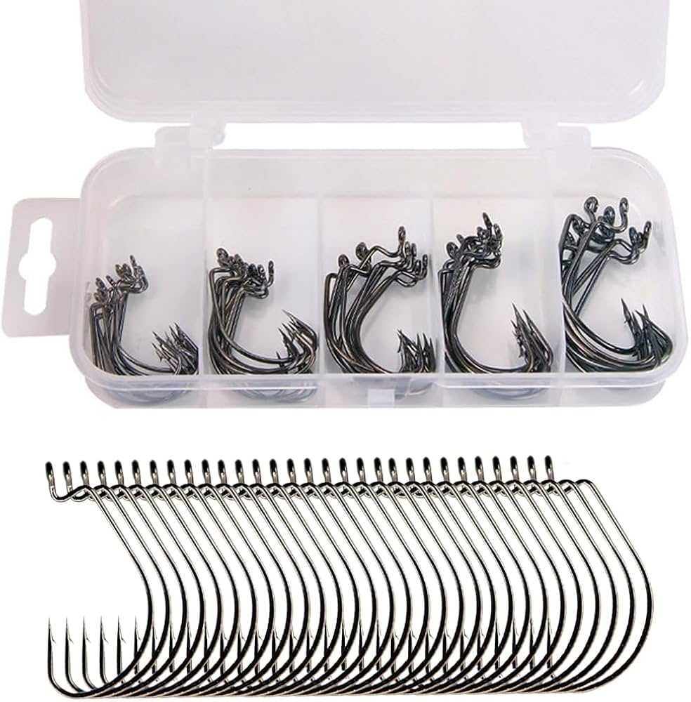 Amazon | オフセットフック ワームキーパー 50本セット ツイストロック