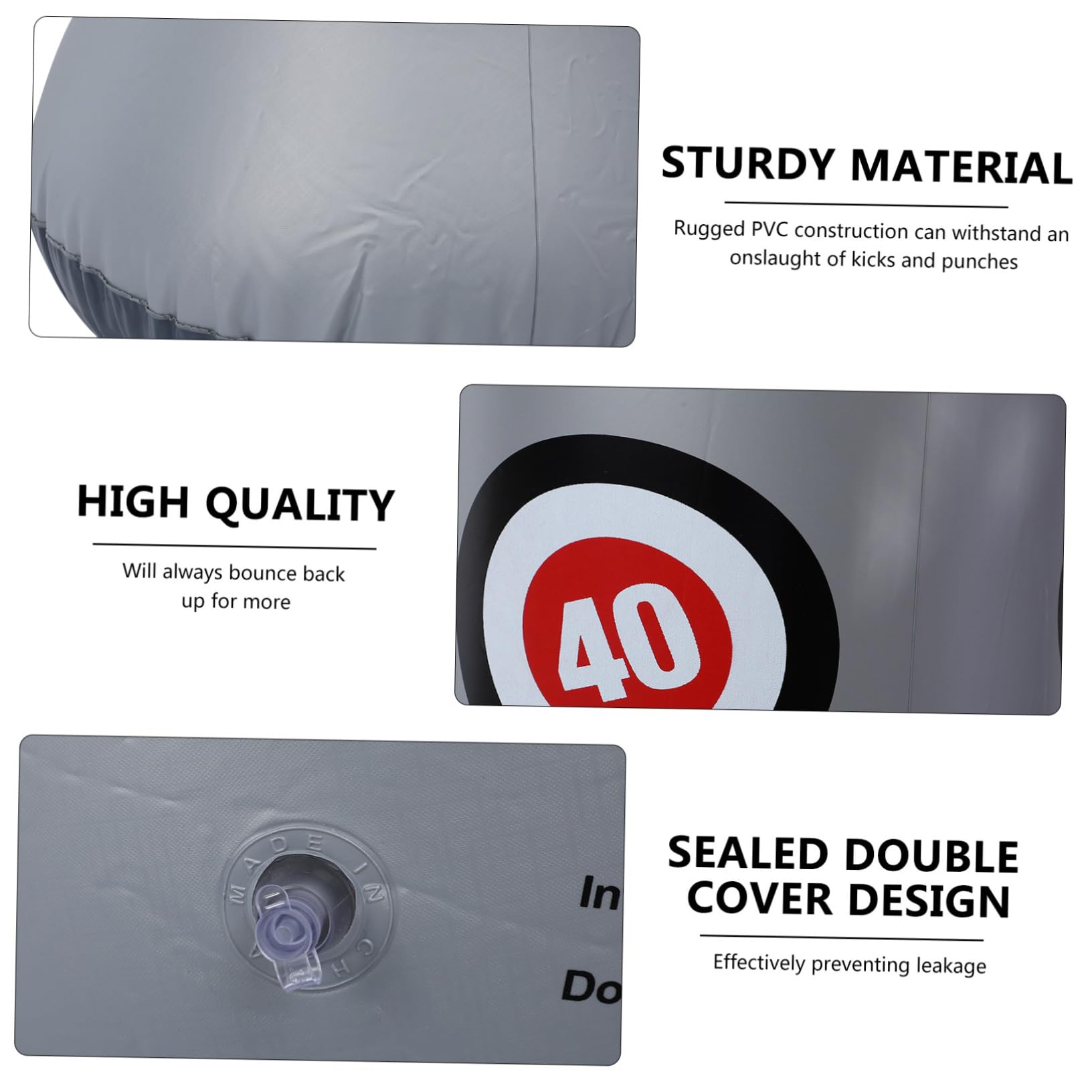 GALPADA 6ft Inflatable Boxing Post Boys and Girls Tumbler Toy Boxing Sandbag Fitness Plaything Made of PVC Random