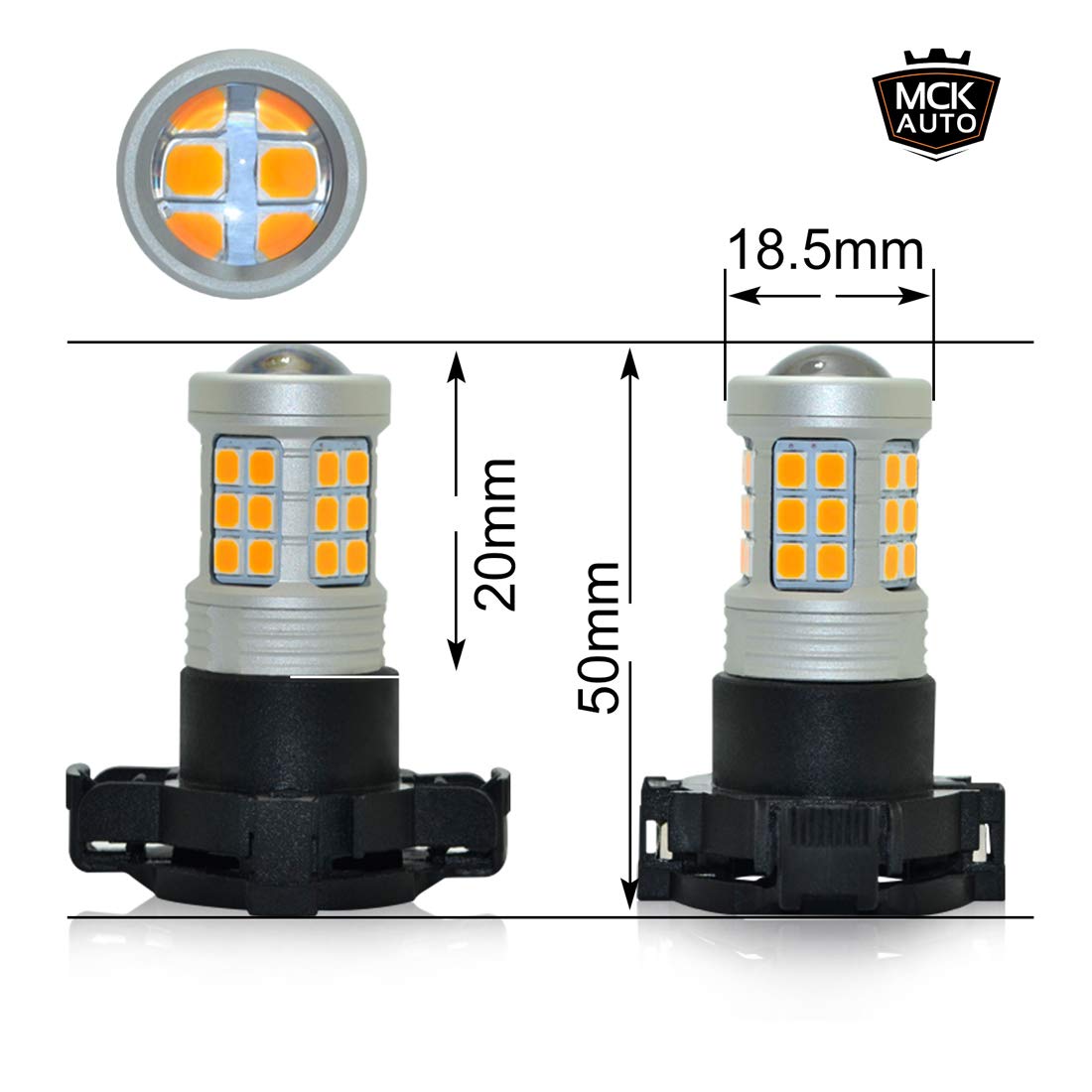 PY24W CREE LED Canbus Indicatori Ambra Arancione Molto Luminoso e Senza Errori Compatibile con 3 Serie E90 E91 E92 E93 - EB4R3 - Trasforma il tuo giro