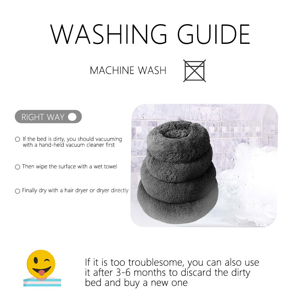 سرير للحيوانات الاليفة مخملي بتصميم دائري، للقطط والكلاب الصغيرة