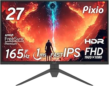 Pixio 27インチ 165Hz IPS WQHD モニター 本体 PX277PRO | 27インチ 165Hz WQHD Fast IPSゲーミングモニター | Pixio