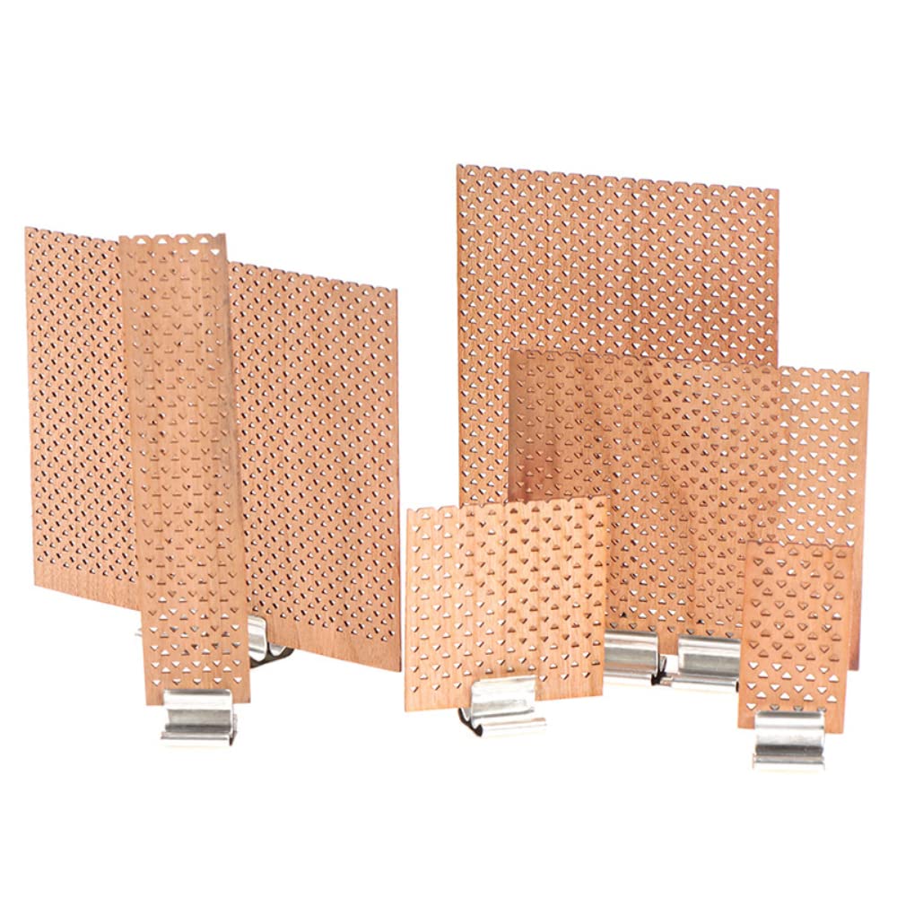 MSTZA 30/60 mm 10 szt. kwadratowy pusty trójkątny design naturalne drewniane knoty do świec do produkcji soi zestaw DIY z metalowym żelaznym stojakiem Sustainer