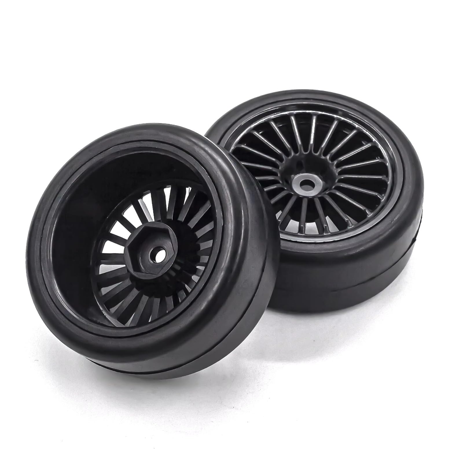 para HPI para Kyosho para Traxxas 1/10 4 Uds Neumáticos Derrape RC 60mm Neumático Duro Banda Rodadura Suave Carretera Ruedas Coche Deriva Piezas Mejora Coche RC Piezas Mejora RC