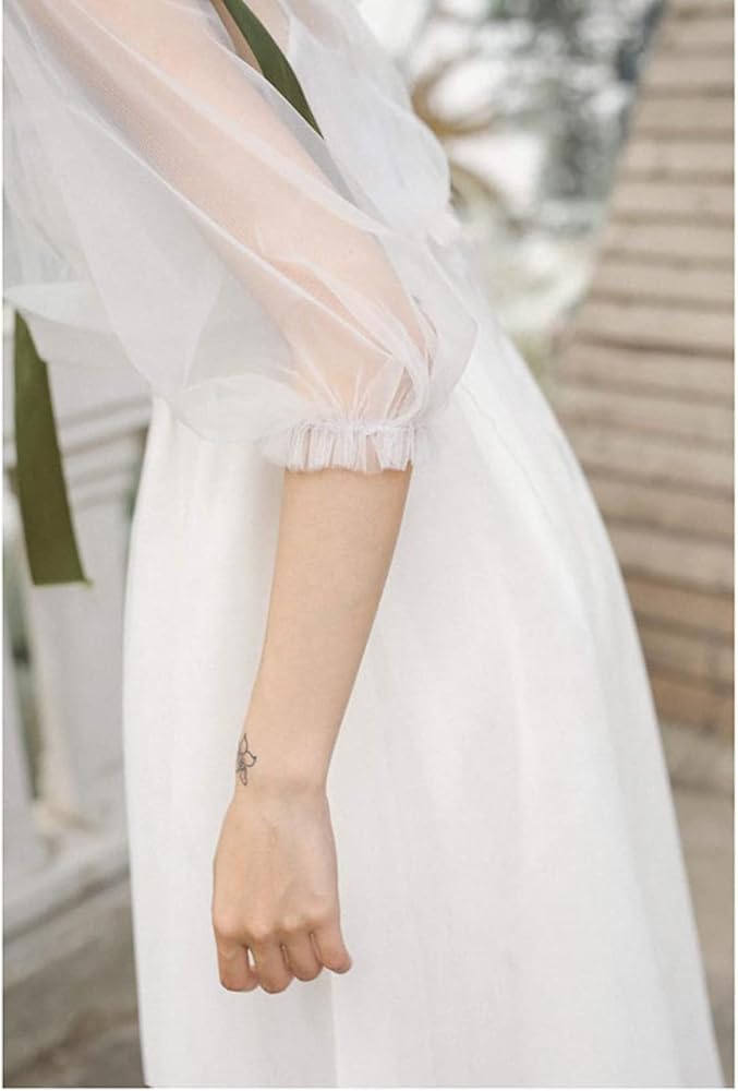 Amazon | [VANDROUP] 前撮り ホワイト ドレス ワンピース ウェディング