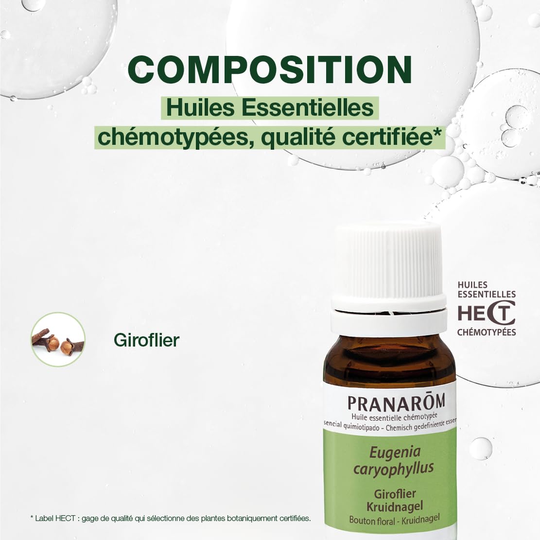 PRANAROM - Clavo de Olor - Aceite Esencial Quimiotipado - Confort Bucodental - 100% Puro y Natural - HECT - 10 ml