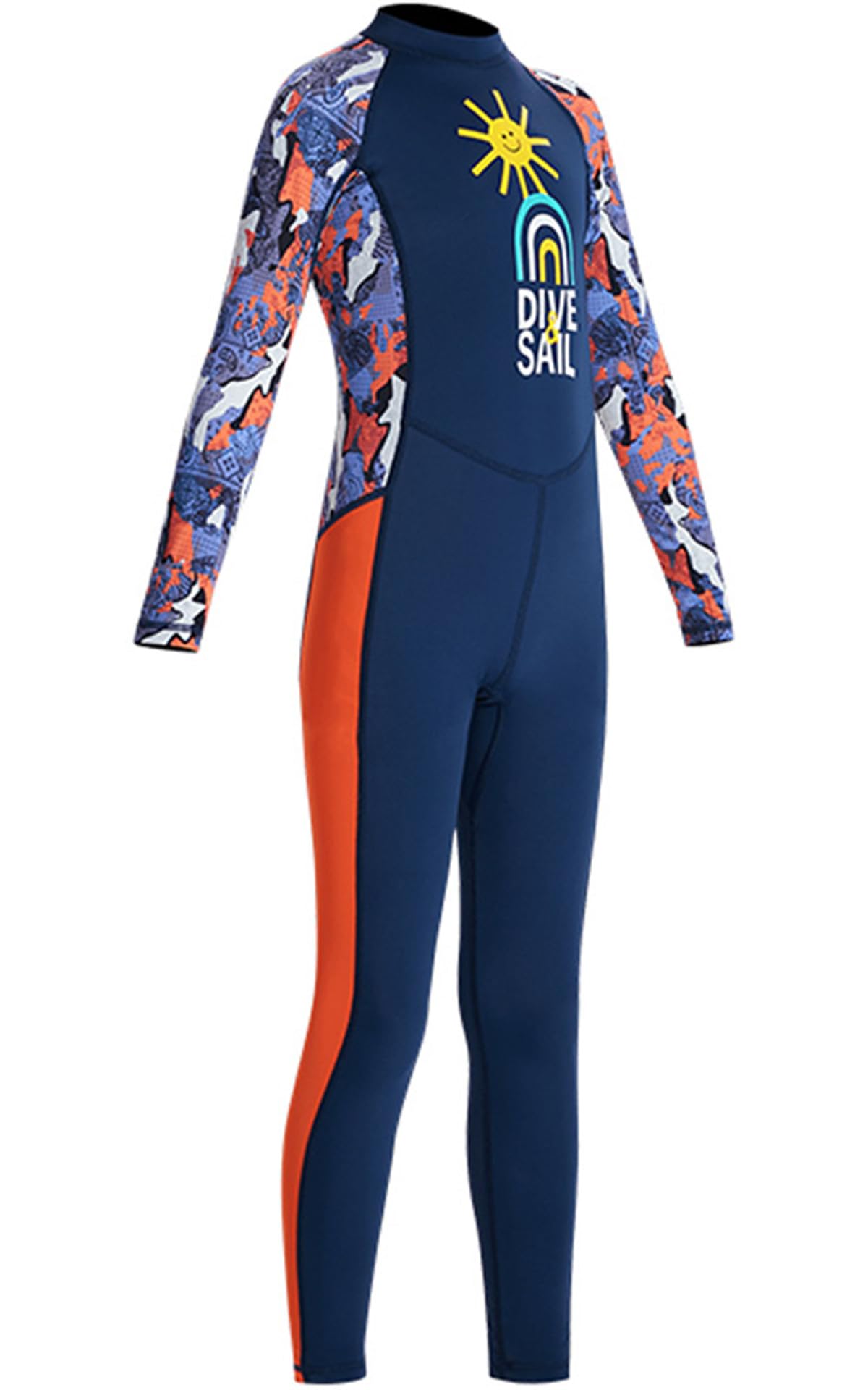Youth Boys Girls One-Piece Quick Dry Full Body Rash Guard Swimsuit UPF 50+ UV Sun Protective Sunsuit Swimwear