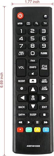 Miniatura 2 de AKB74915305 Reemplazo remoto para LG 4K UHD Smart TV 65UH615A 43UH6100 49UH6100 49UH6090 55UH6090 55UH6150 60UH6150 65UH6150 50UH6300 58 UH63000