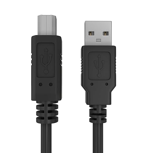 Miniatura 3 de Cmple - Cable de impresora USB 2.0 A macho a B macho Cable USB para impresoras, escáneres y cámaras de discos duros externos - 3 pies, color negro