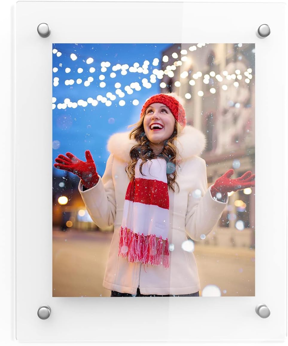 JUST FAUX YOU Double Panel Floating Clear Acrylic Frame