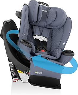 Evenflo Revolve360 Extend All-in-One Rotating Car Seat with Green & Gentle Fabric (Flint)