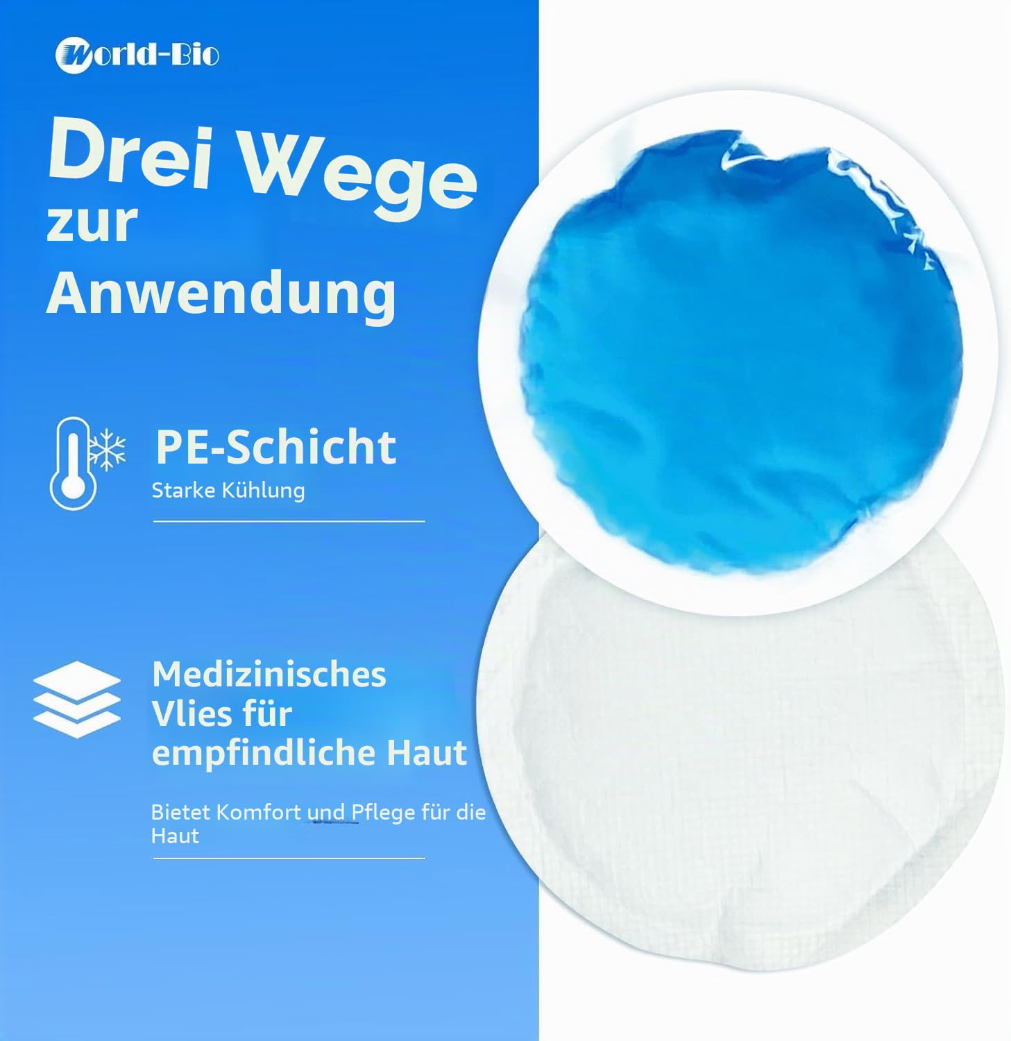Kleine runde Kühlakkus für das Gesicht (5er-Pack) – wiederverwendbare Heiß- und Kaltkompresse mit weicher Stoffhülle, bleibt flexibel, wenn gefroren für Weisheitszähne, Augenoperationen, Migräne