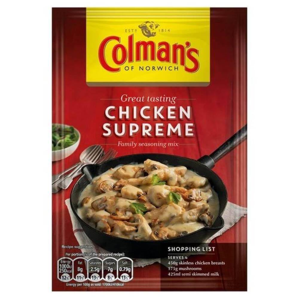 Colman's Chicken Supreme perfect with seasonal veg Recipe Mix quick to prepare sauce mix 38 g