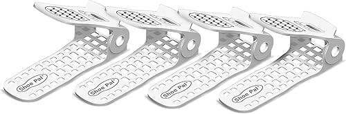 Miniatura 5 de shoe pal Organizador de ranuras para zapatos para armario con 4 apiladores de zapatos ajustables, pequeño ahorro de espacio, soporte para zapatos de