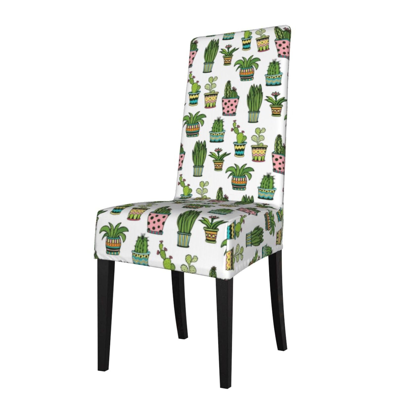 LKYMOH Colorful Pretty Succulent, Chair Covers Stretch Chair Slipcovers for Dining Room, for Party Pet Protection Universal Fit Soft Polyester
