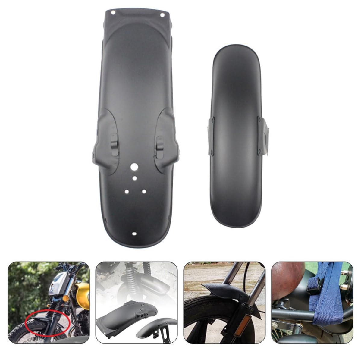 Retro Schutzblech Satz für Cg125 Motorrad Vorne Hinten Schwarz