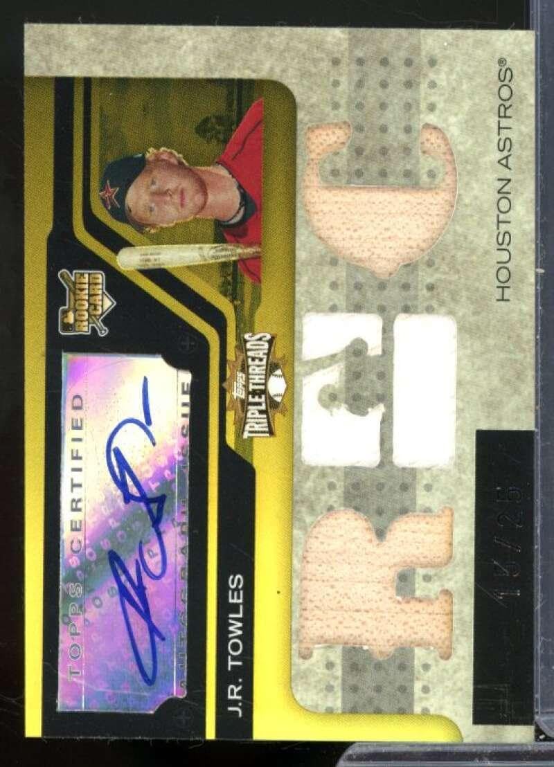 J.R. Towles Jsy AU Rookie Card 2008 Topps Triple Threads #151a - Baseball Slabbed Rookie Cards