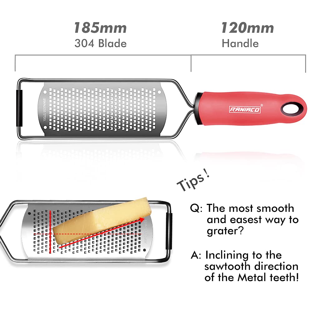 Grattugia Manuale In Acciaio Inox - Per Formaggio, Agrumi E Cioccolato - Con Copertura Protettiva - Foto 5