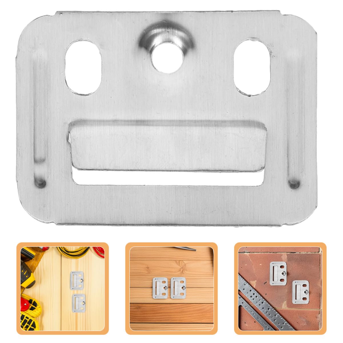WOONEKY 100 Pieces Stainless Steel Wall Panel Buckle Clips Integrated Mounting Clamps for Furniture Fixings Efficient Wall Panel Hanging in Renovation and Construction
