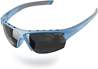 Vista 1 de DEAFRAIN Lentes de sol deportivos polarizados para hombres y mujeres, ideales para ciclismo, pesca, correr, conducir, marco irrompible TR90