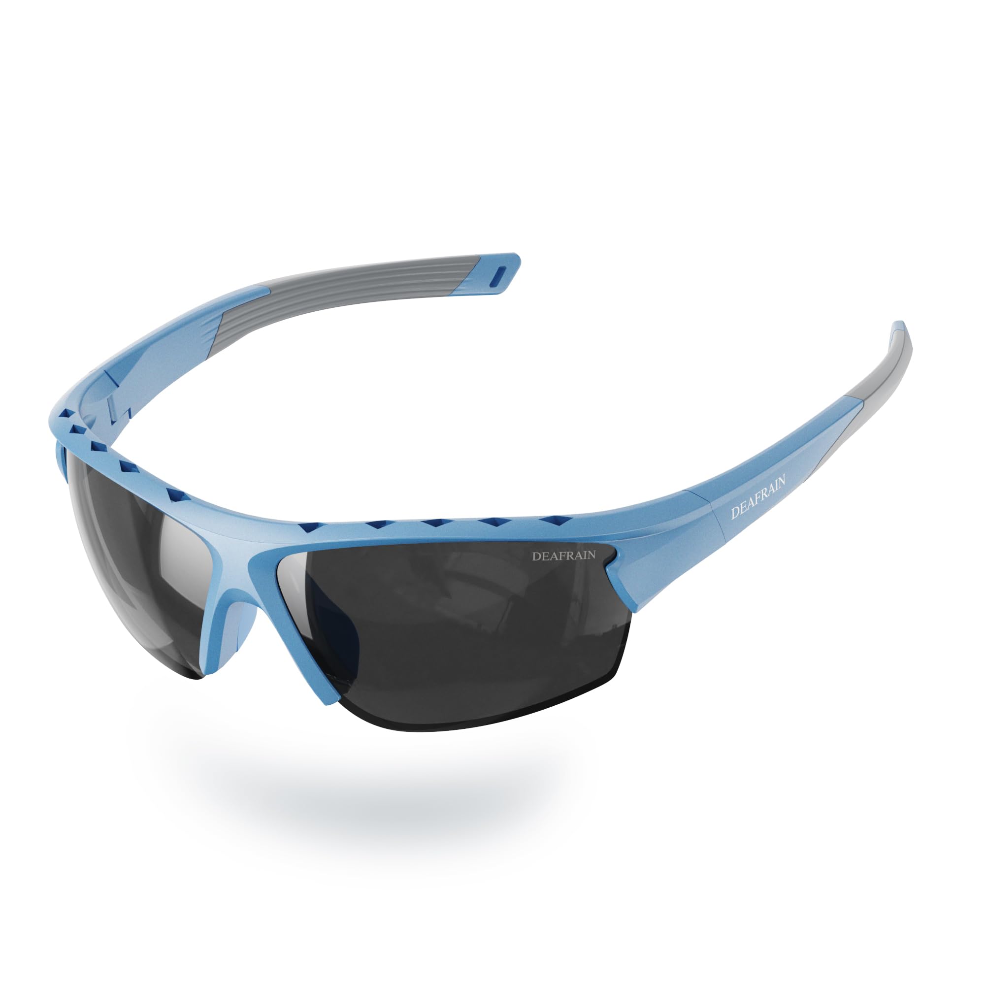 DEAFRAIN Polarized Sports Sunglasses for Men and Women Ideal for Cycling Fishing Running Driving, TR90 Unbreakable Frame