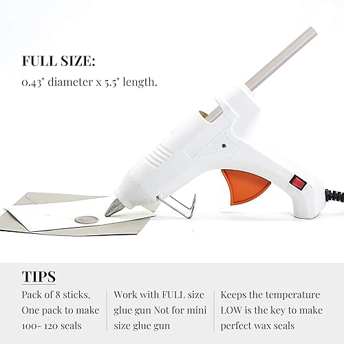 Miniatura 8 de UNIQOOO Varillas de cera de sellado de lino neutro gris cálido para sello de cera - Perfectas para invitaciones de boda, sobres de tarjetas, correo