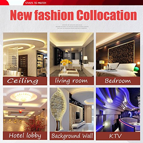 Image of Warm White Color LED Strip Light, AC 110-120V Flexible /Waterproof /Multi-Modes Function /Dimmable SMD5050 LED Rope Light with Remote for Home /Office /Building Decoration (98.4ft /30m)