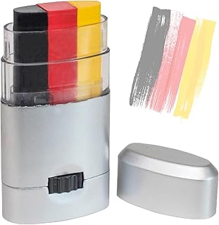 3 lápices de maquillaje para fans de Alemania, color negro, rojo, amarillo (oro), como decoración, decoración de fiesta para fútbol, fútbol campeonato de Europa 2024