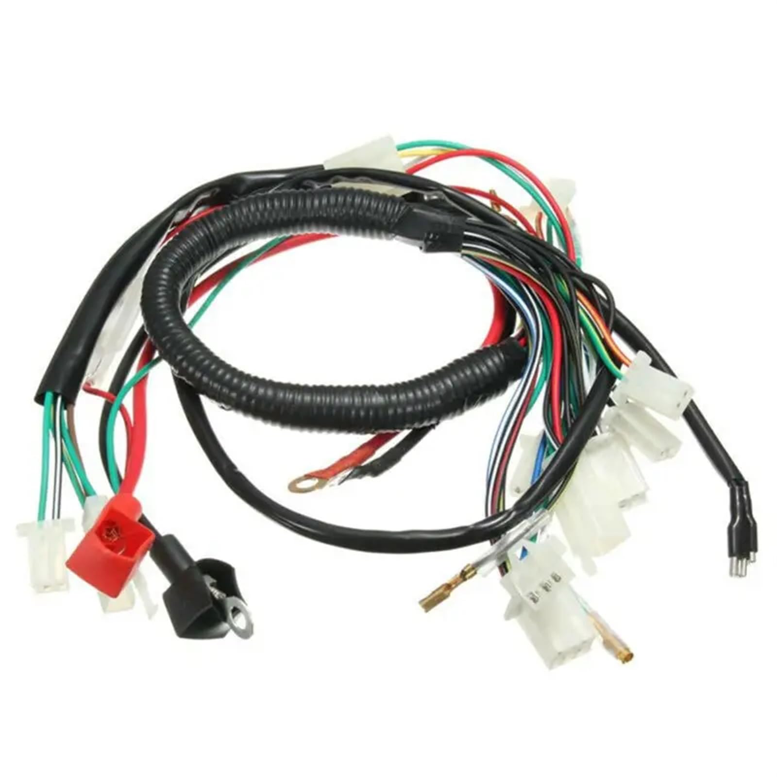 Kabelbaum FüR Motorrad Universelle elektrische Verkabelung for die meisten ATV UTV Quad 4 Wheeler 50cc 70cc 90cc 110cc 125cc Kabelbaum-Motorradzubehör FüR Motorrad