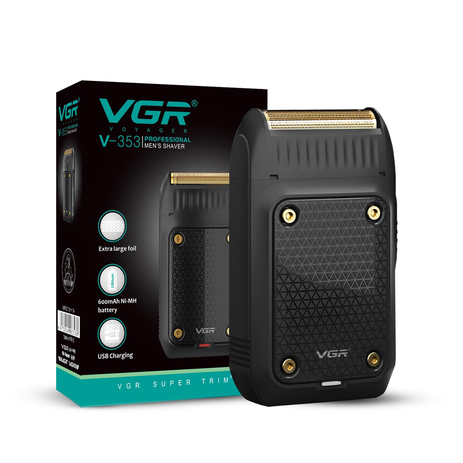 VGR V-353 Professional Electric Ultra Thin Shaver Rechargeable Razor for Face Care Beard Trimmer Reciprocating Blade with USB Travel Shaver, Men's Electric Razor - Black-image-34