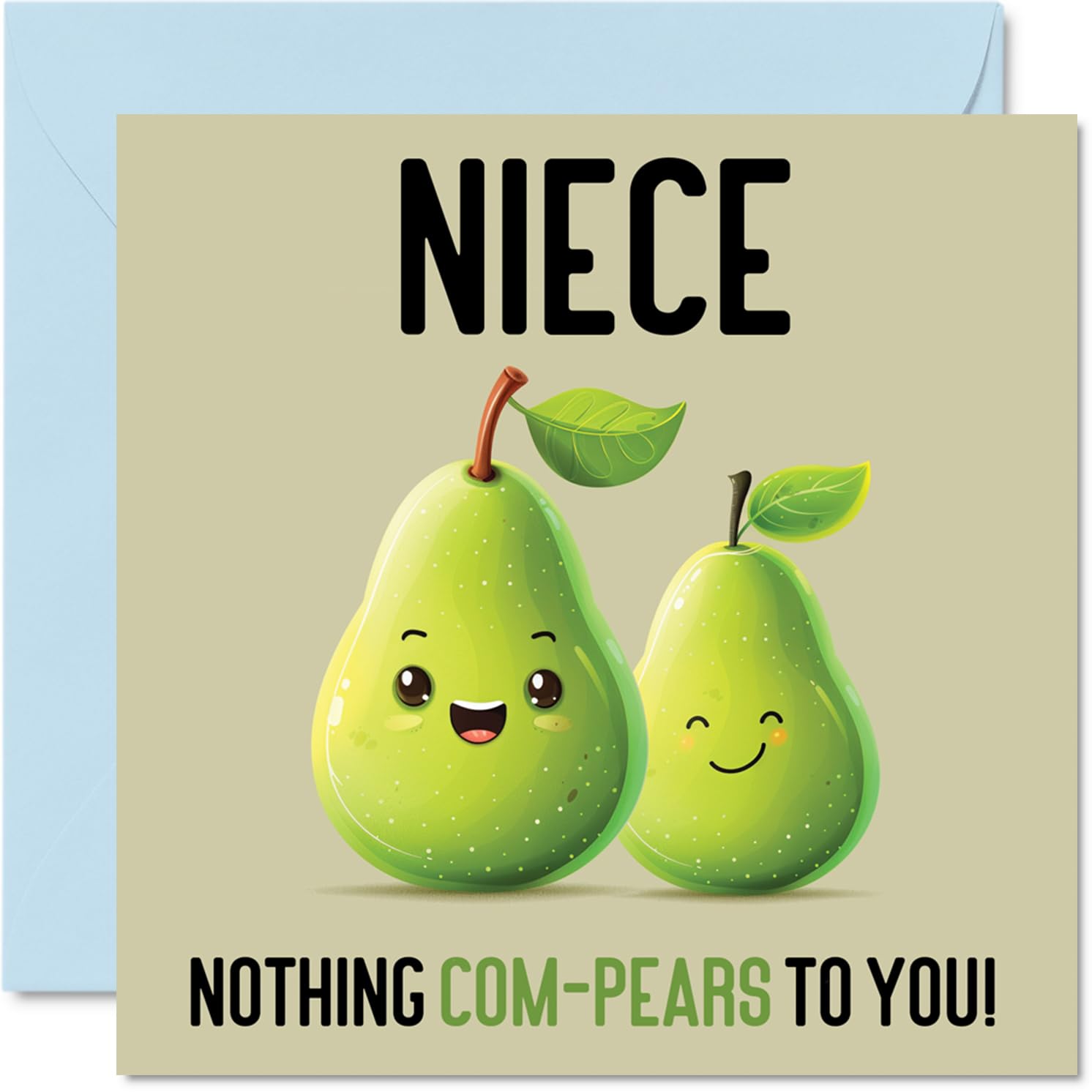 Birthday Cards for Niece - Nothing Com-Pears - Funny Happy Birthday Card for Niece from Uncle Auntie Aunt, 145mm Joke Greeting Cards Women Her