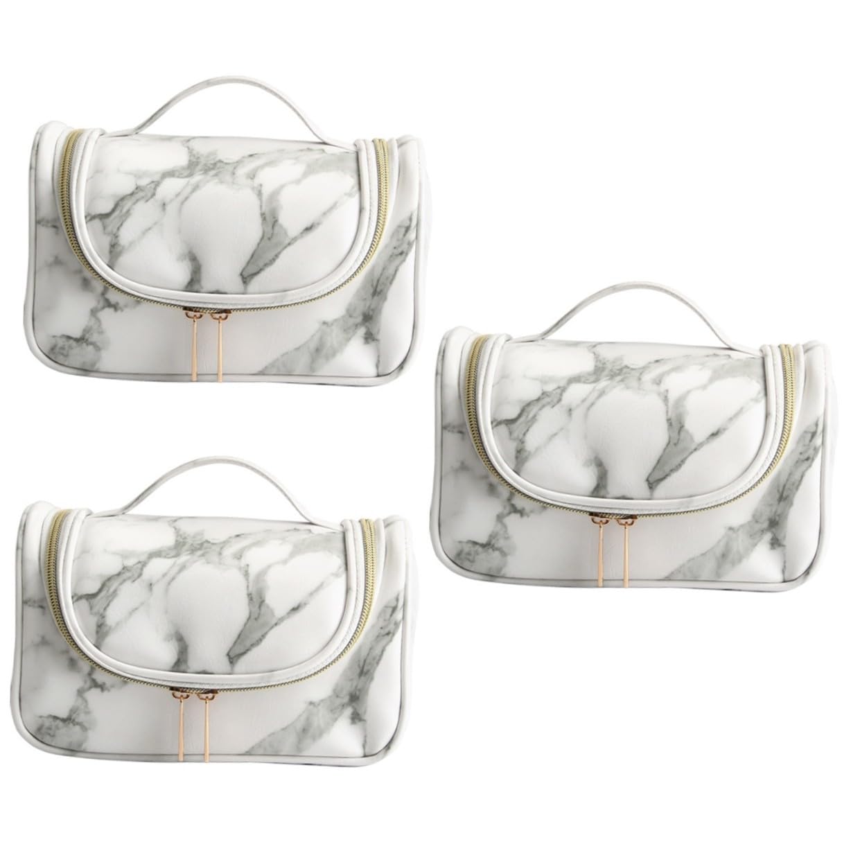 Healeved Borsa Per Cosmetici Da 3 Pezzi Porta Pennelli Da Trucco Compatto Per Donna Organizer Da Viaggio Con Cerniera