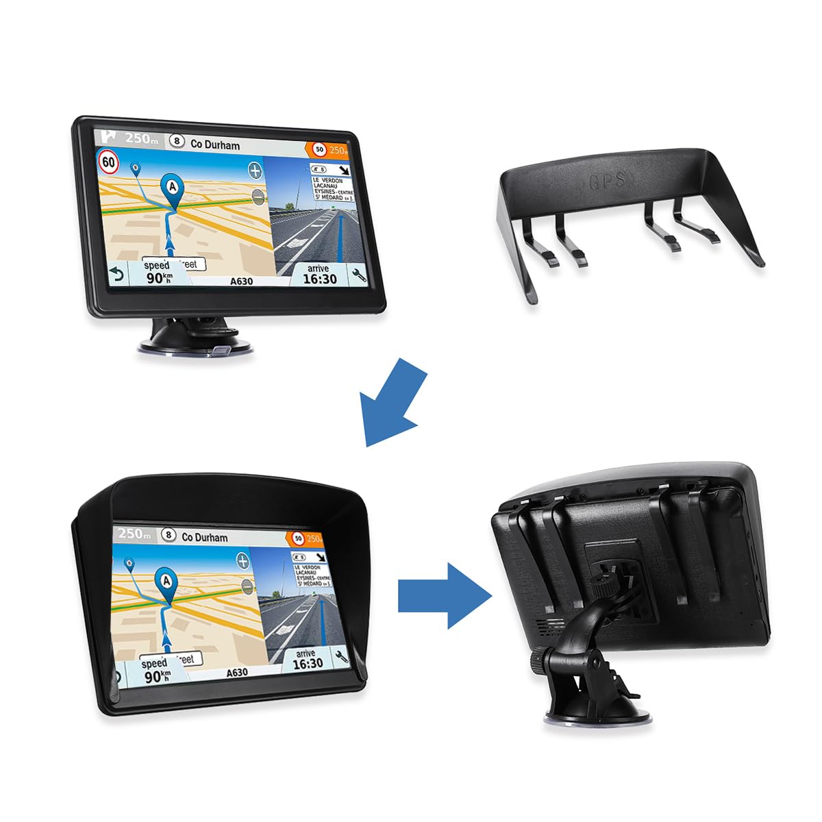 Amazon.com: GPS Navigator for Car, Latest 2026 Map 7 inch Touch